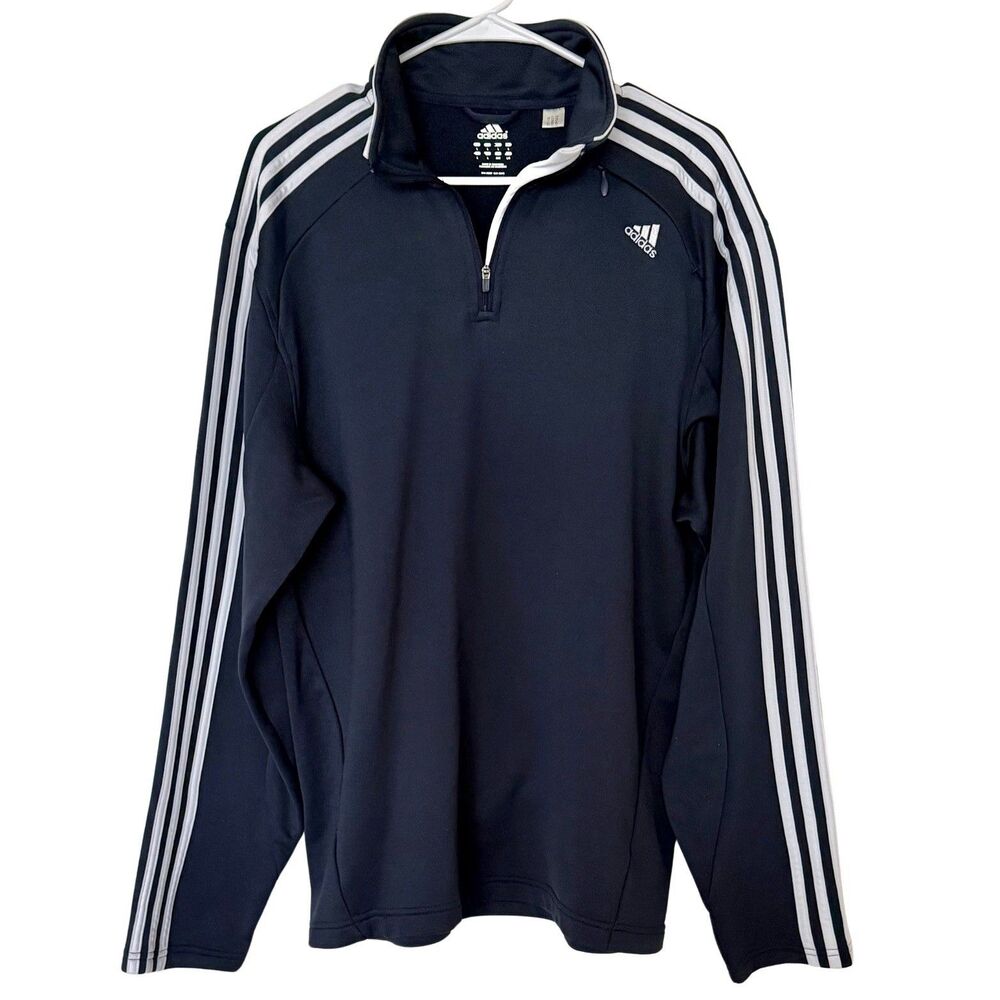 Women’s Adidas Navy/White 1/4 Zip Pullover- Size L